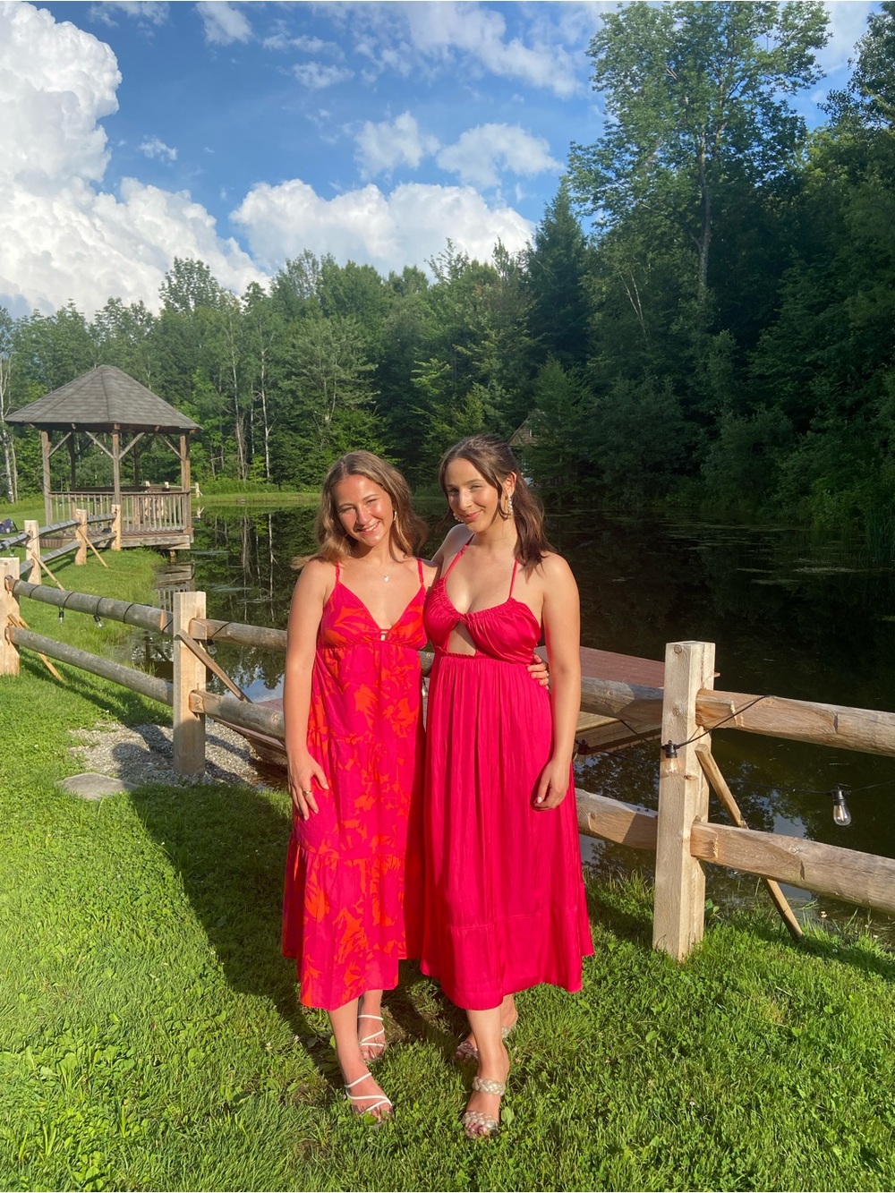 Pink Silky Halter Summer Dress